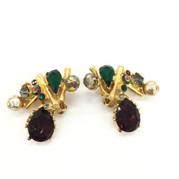 Christian Lacroix　クリスチャンラクロワ　イヤリング　石付き【BJAH1033】