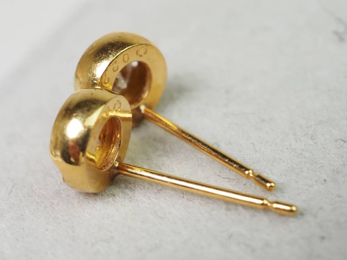 2138E】ジュエリーマキ K18ゴールド 天然ダイヤモンド 計0.43ct/0.22