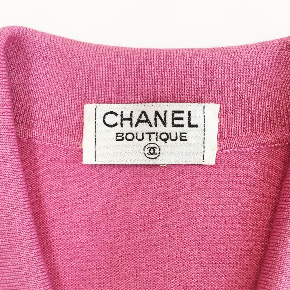 ☆CHANEL BOUTIQUE シャネル 長袖 ニットカーディガン サイズ42