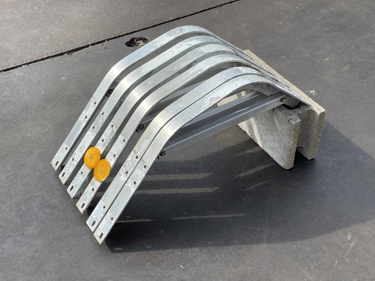 ブラケット★日本フルハーフ★2段式仕様★6本★アルミ製★サイドバンパー用★サイドガード用★取付ステー★即決★ア日43C