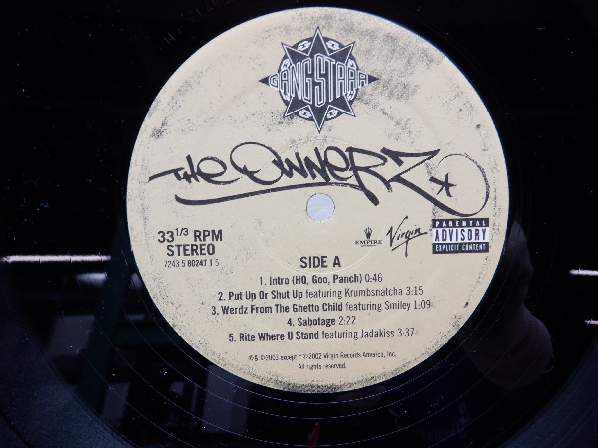 Gang Starr「The Ownerz」LP（12インチ）/Virgin Records America(7243