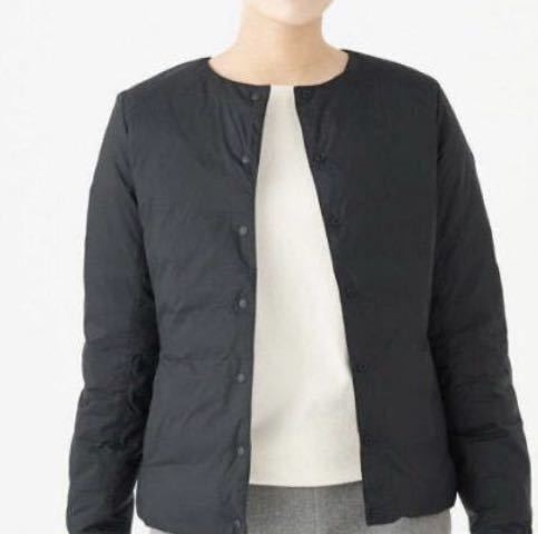 送料無料　無印良品　軽量オーストラリアダウン　ポケッタブルブルゾン　ポケッタブルダウン　S 黒　ブラックダウンジャケット　新品