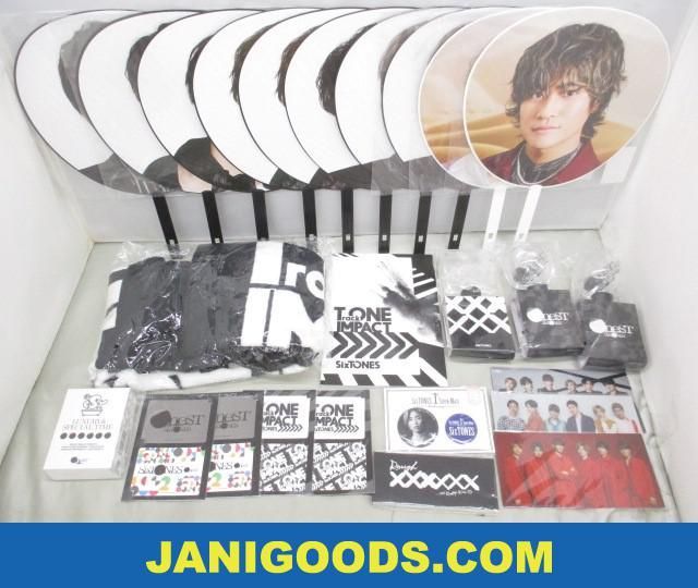 SixTONES TrackONE IMPACT 他 グッズセット ペンライト/ブランケット/ツアーステッカー 等 【良品 同梱可】ジャニグ
