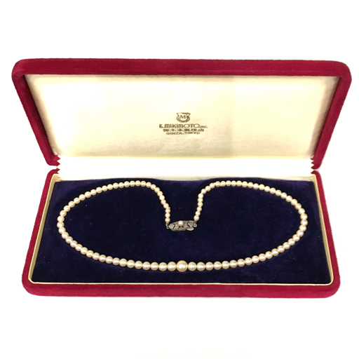 ミキモト MIKIMOTO パール ネックレス シルバー M刻印 真珠 SIL刻印 