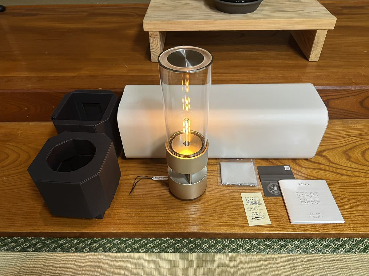 美品 ソニー グラスサウンドスピーカー Bluetooth対応 LEDライト付き