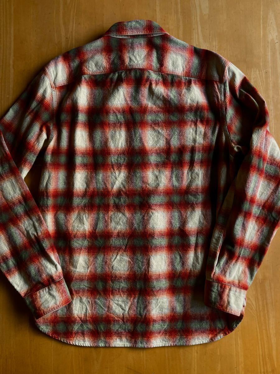 RRL シャドーチェックネルワークシャツ S 激渋の秋らしいオンブレ