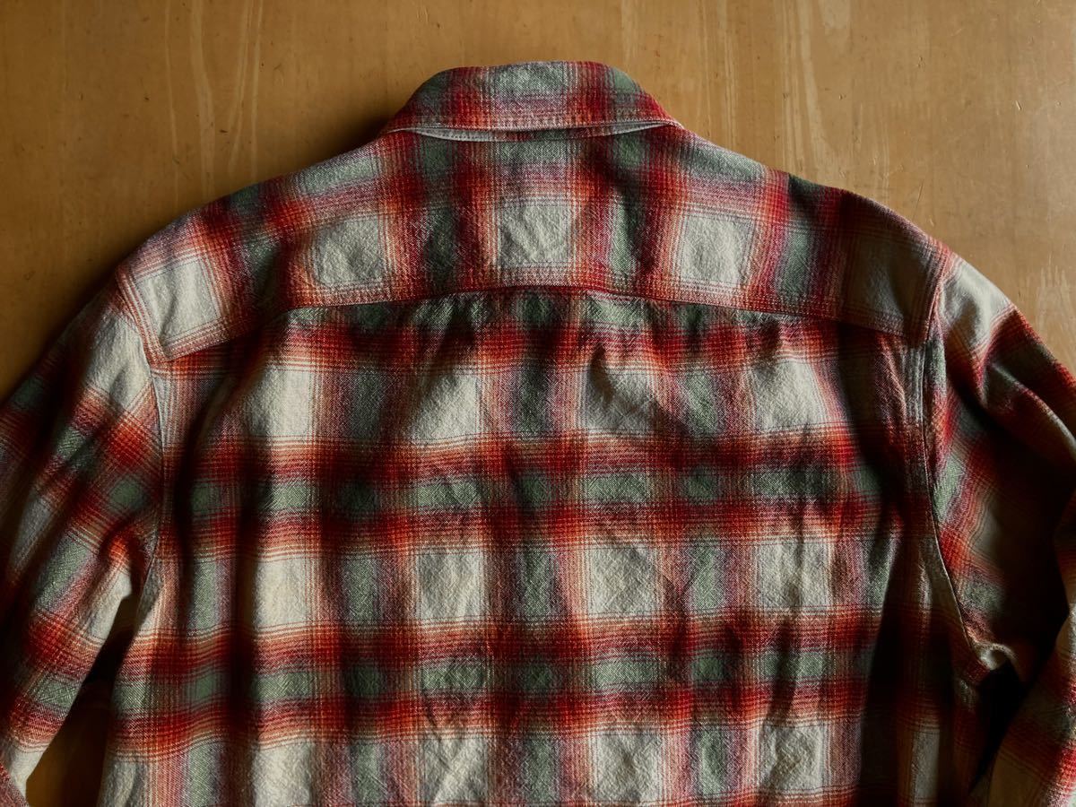 RRL シャドーチェックネルワークシャツ S 激渋の秋らしいオンブレ 