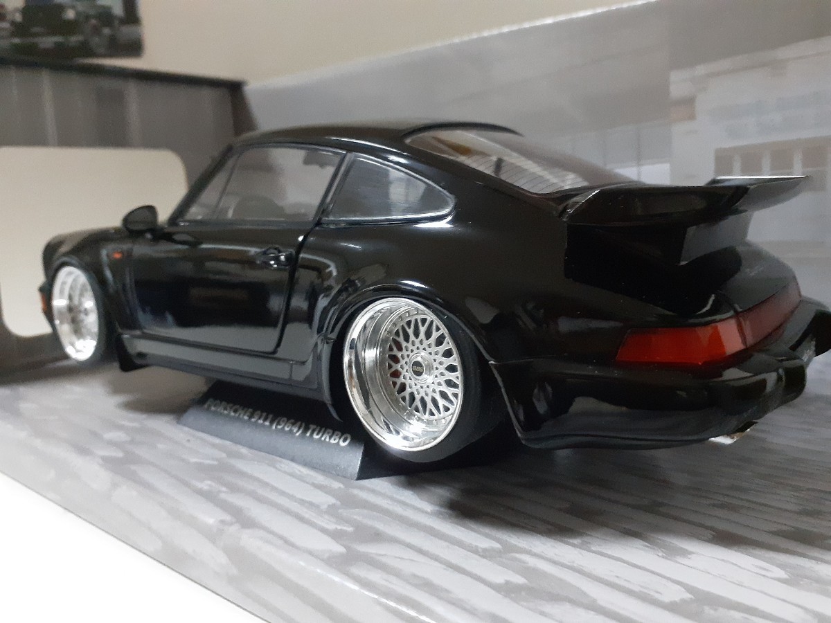 ソリド 1/18 ポルシェ911 (964) ターボ ホイール交換カスタム品 美品 