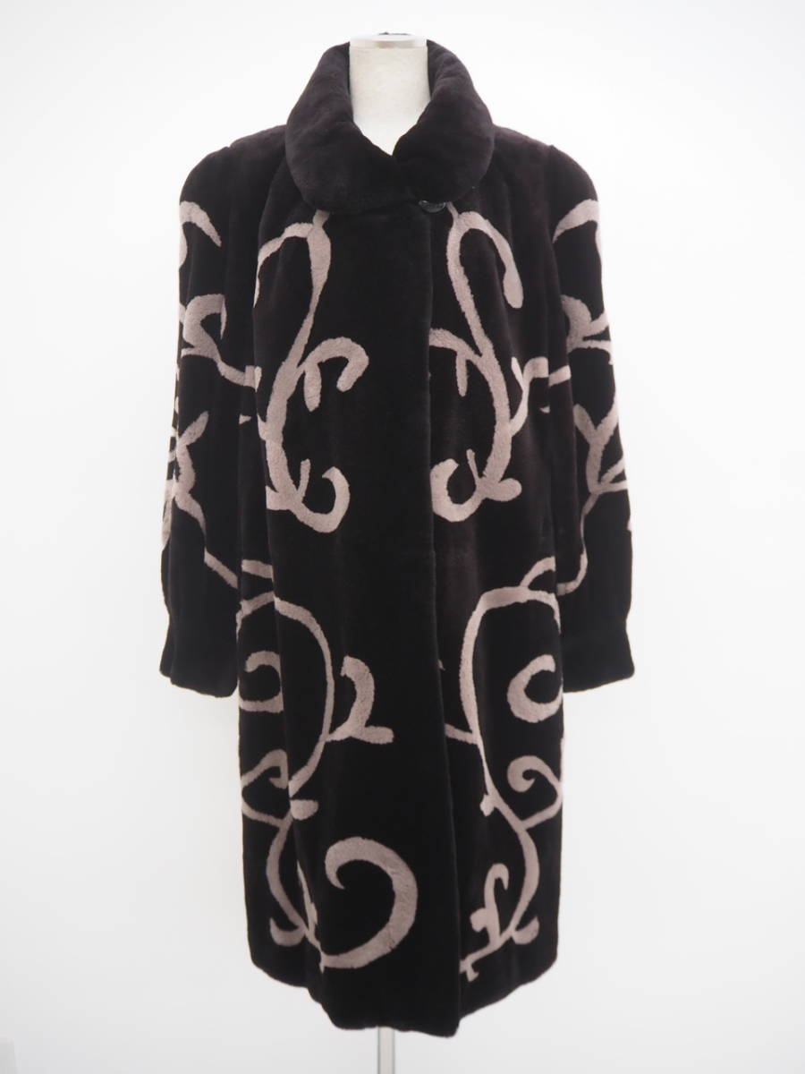 □Guy Laroche□シェアードミンク□ロングコート□着丈100cm□レア 