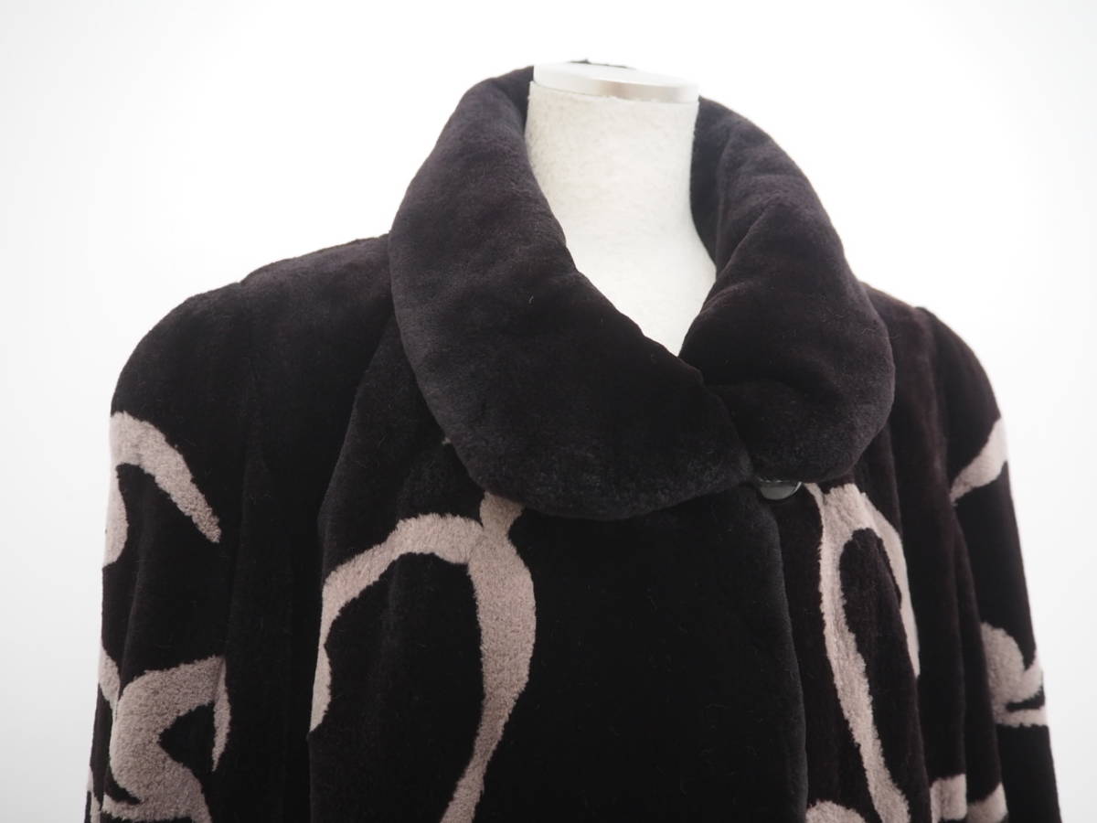 □Guy Laroche□シェアードミンク□ロングコート□着丈100cm□レア 