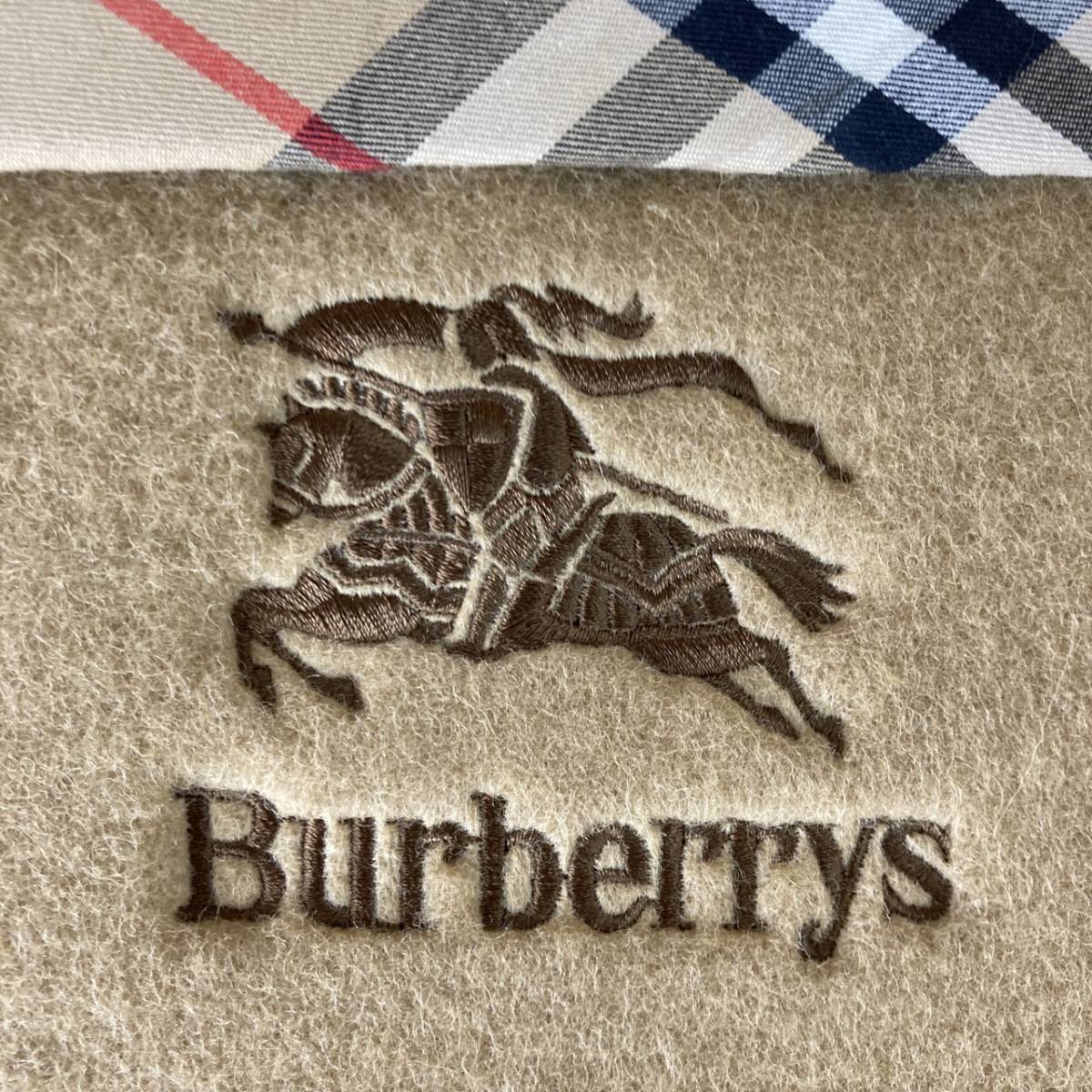 10-171]【未使用】Burberry バーバリー 純毛毛布 ウール100% 140×200cm 