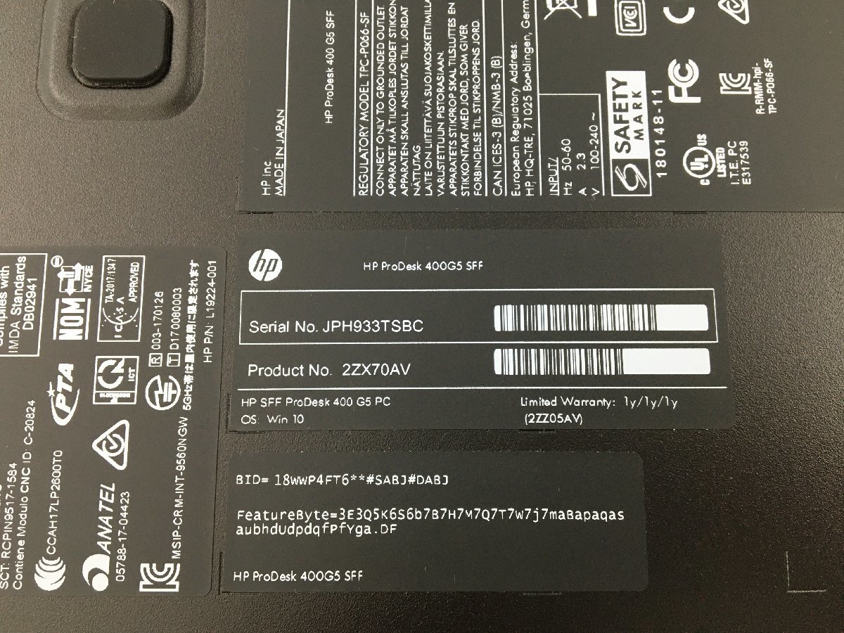 ♪△【HP エイチピー】デスクトップPC/Core i3 8100(第8世代)/HDD