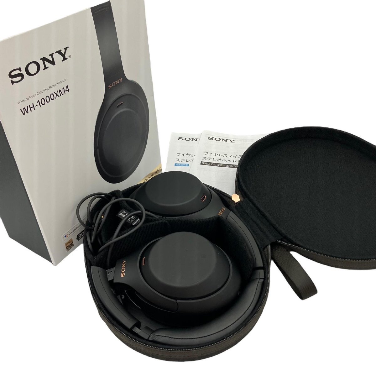 sonny ソニー ワイヤレスノイズキャンセリング ステレオヘッドセット ブラック 動作確認済 WH-1000XM4