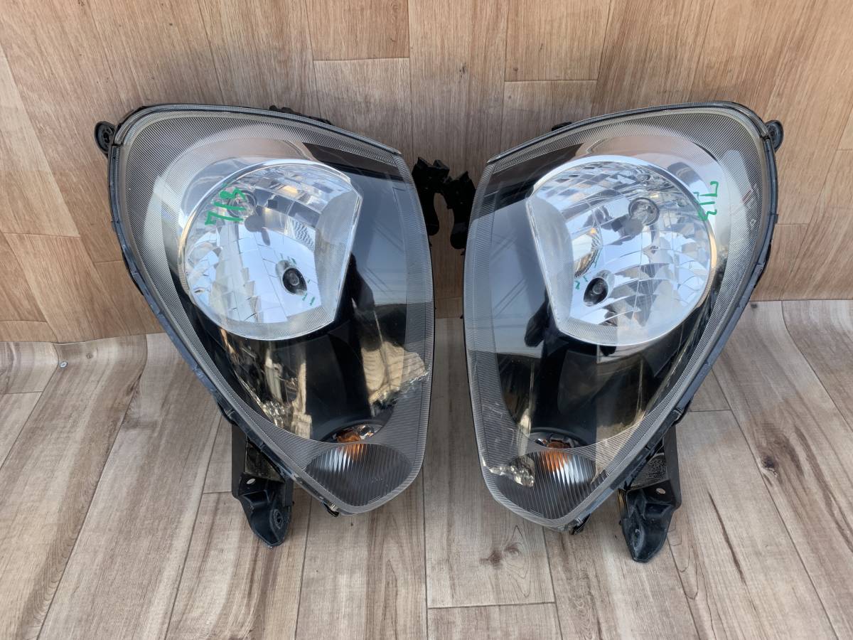 713 状態良 LA300S/LA310S/LA300Aミラ イース純正ヘッドライト左右