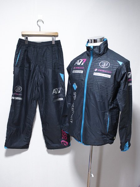 asics アシックス ロゴ 総柄 ジャージ 上下 セットアップ M