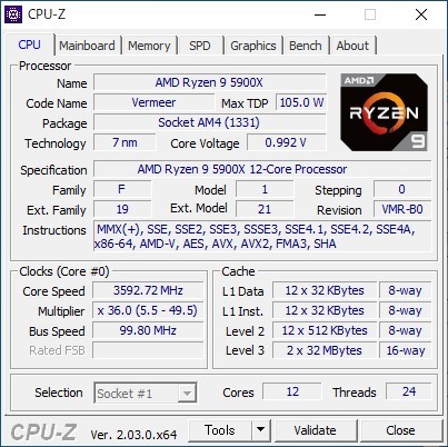 中古AMD Ryzen 9 5900X 動作確認済 Ryzen 9 5900X CPU動作確認済 AMD