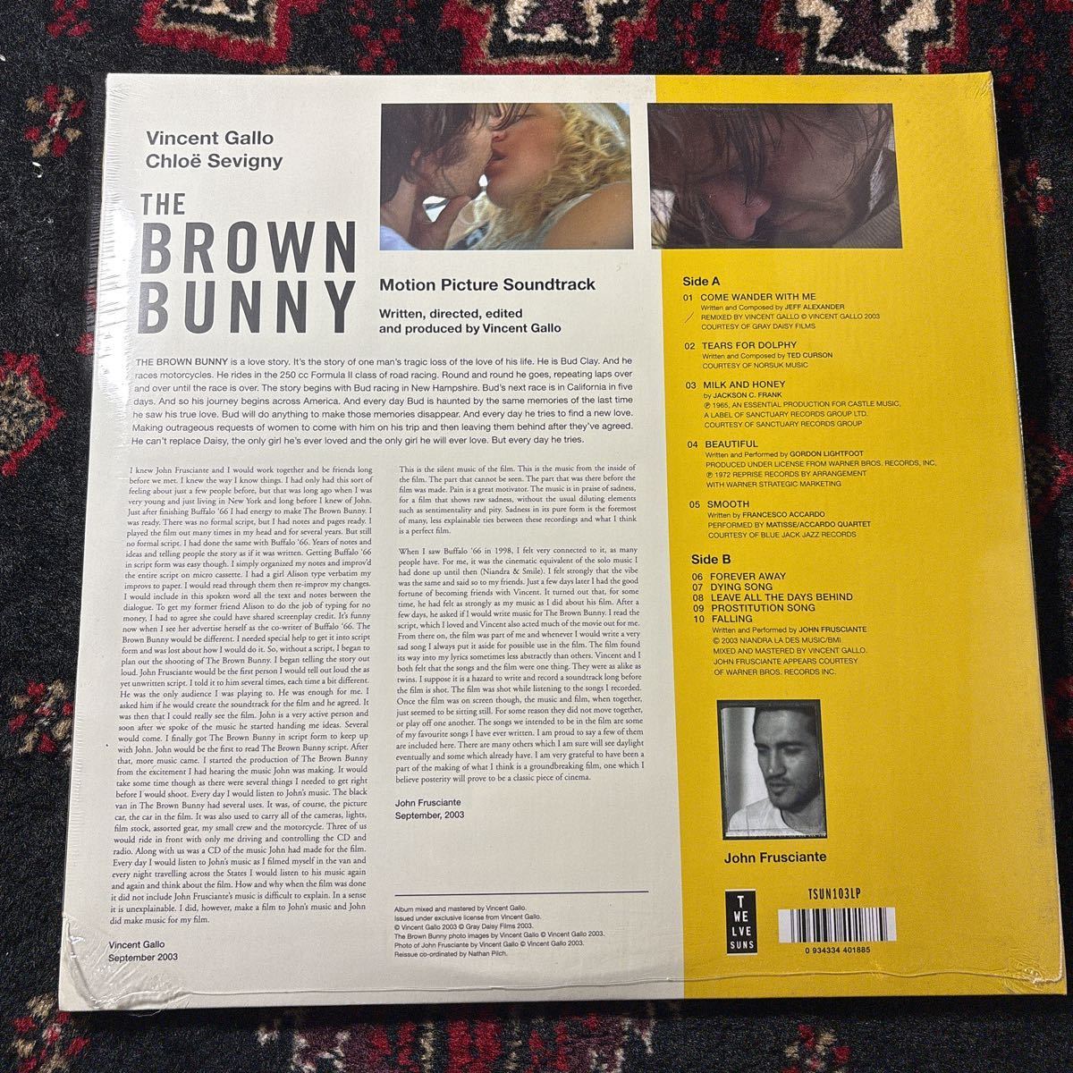 Brown The Bunny 即完売 サウンドトラック Title THE BROWN BUNNY LP