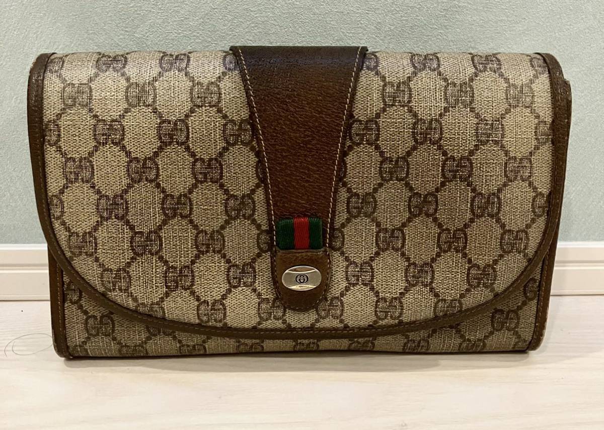 オールドグッチ シェリーライン GUCCI セカンドバッグ クラッチバッグ 