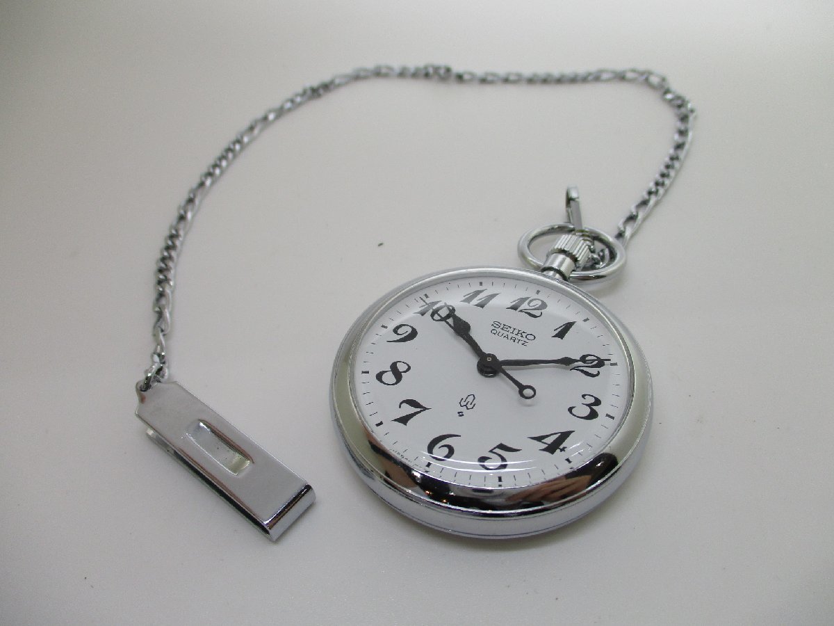 ■ジャンク SEIKO QUARTZ 7550-0010 昭57 329 岡鉄刻印あり