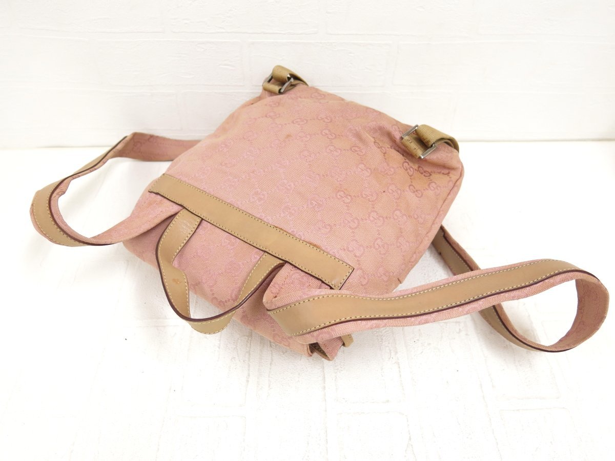 ◇GUCCI グッチ◇GGキャンバス レザー 本革◇ミニ バッグ リュック 