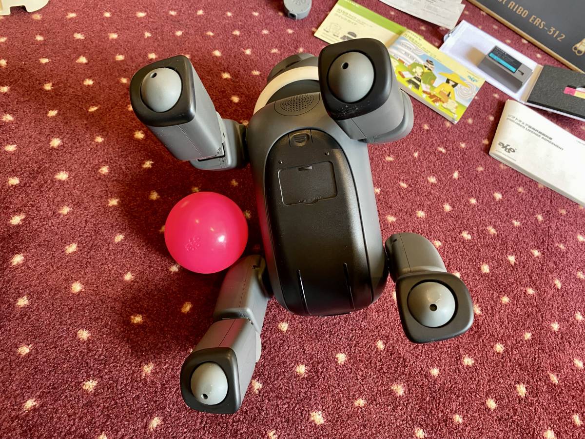 ジャンク 】 SONY AIBO 初期型 ERS-312 アイボ マカロン ブラック 定価