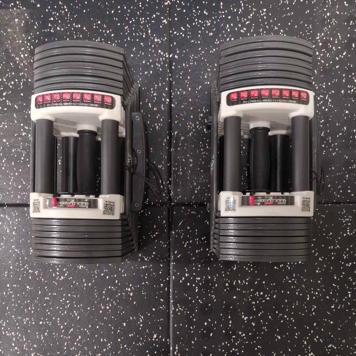 中古】FIELDOOR クイックダンベル QUICKDUMBBELLS 40.5kg×2個 可変式  