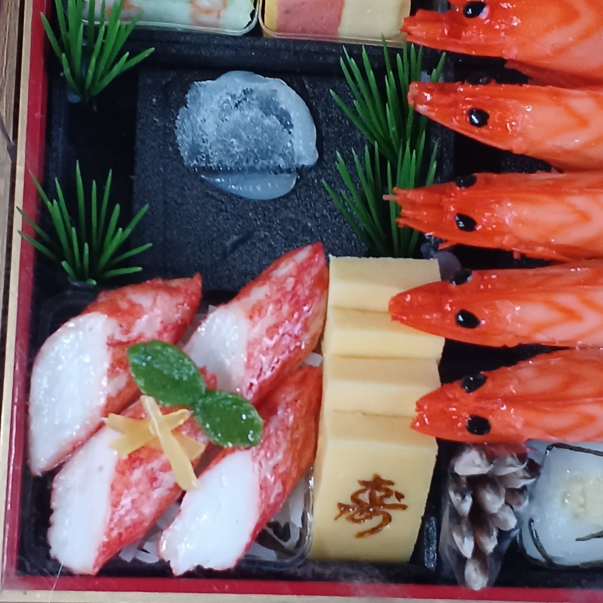 段6 食品サンプル おせち 四段重 カバー付 お節料理 料理サンプル 見本