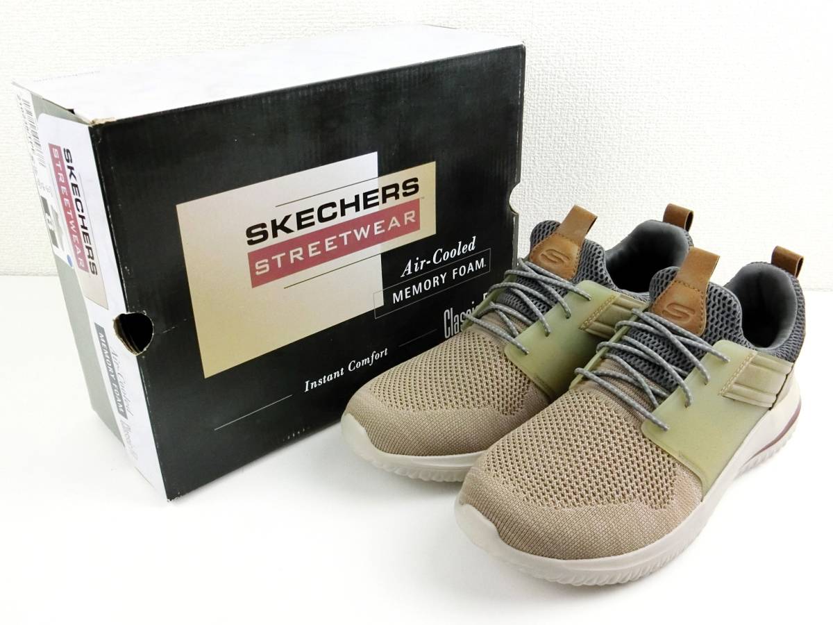 【未使用】 メンズ SKECHERS CLASSIC FIT Air Cooled Memory Foam Gogamat DELSON 3.0-CICADA スニーカー トープ 26cm 【0769】
