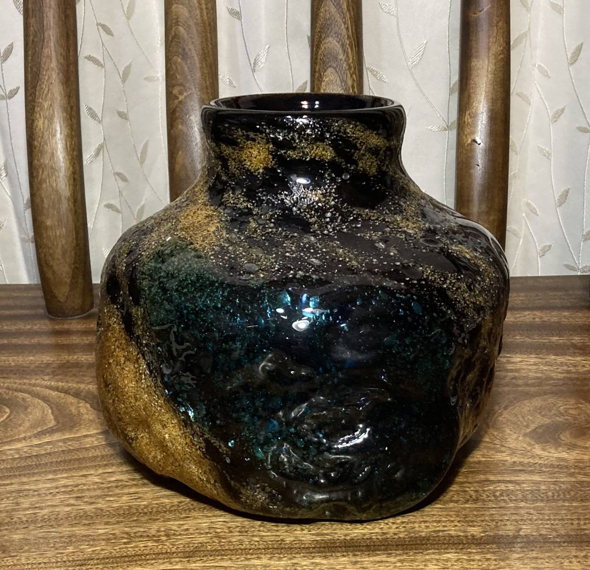 稲嶺盛吉「壺」琉球ガラス 真作保証 送料無料 沖縄 OKINAWA