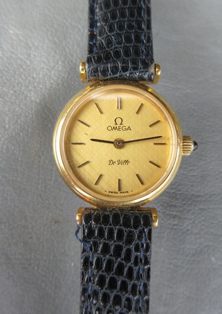 ☆クリックポスト¥185☆OMEGA オメガ De Ville デビル 手巻き アンティーク レディースウォッチ ラウンド ゴールド ニナリッチベルト