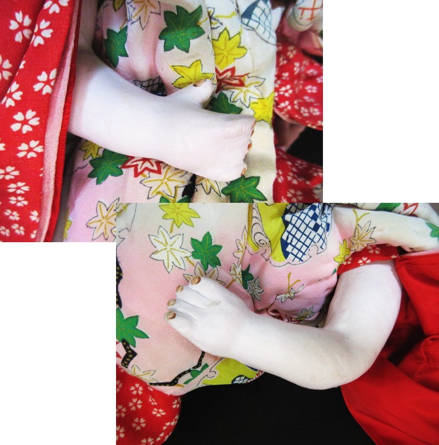 XA312 市松人形 / 舌出し / 女の子 / 全高47cm / 赤ちゃん / 日本人形