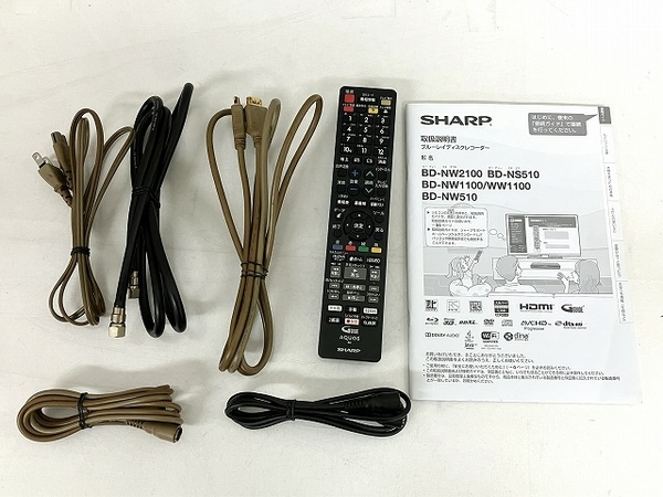 SHARP AQUOS ブルーレイディスクレコーダー BD-NW1100 1TB 2017年製