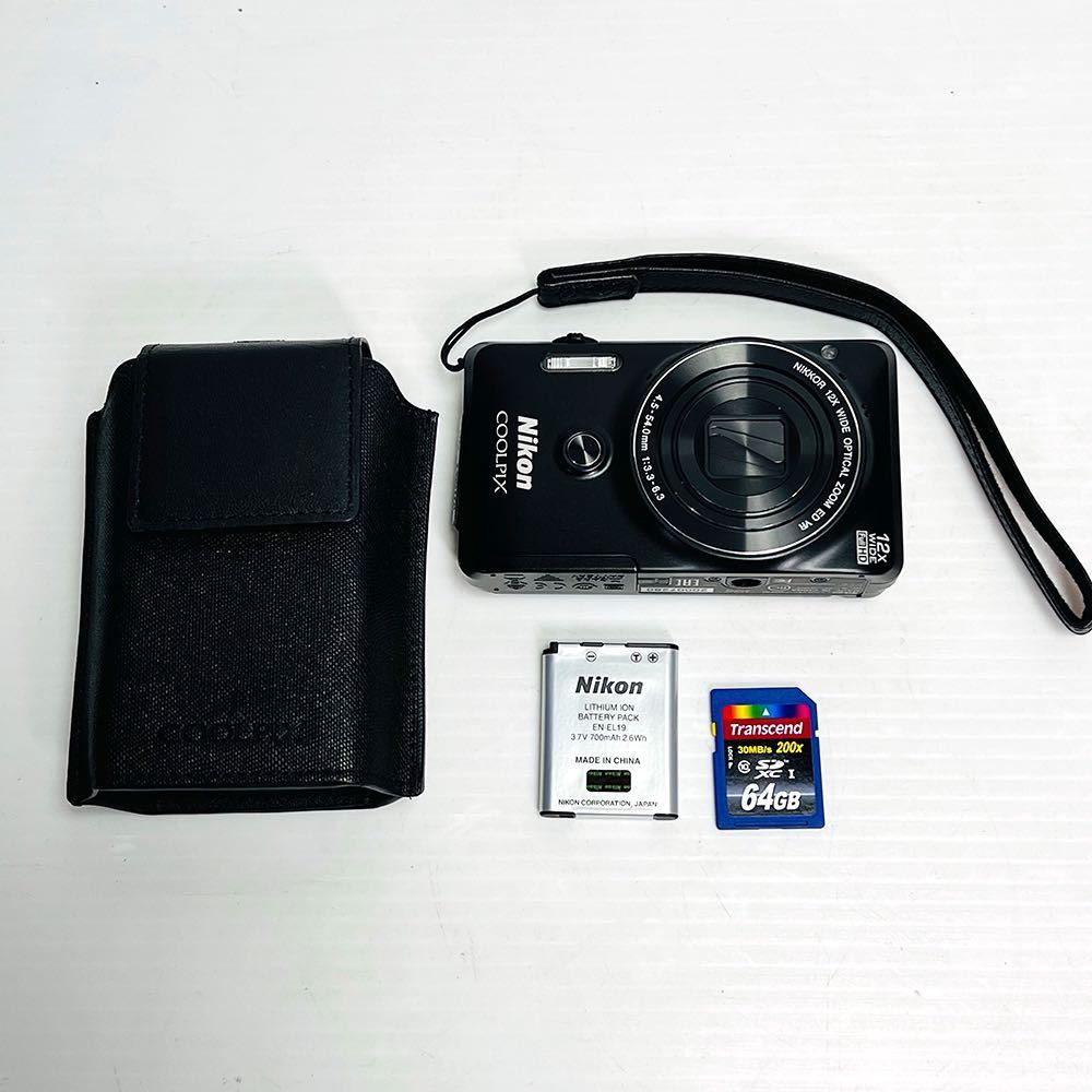 Nikon COOLPIX S6900 デジタルカメラ ニコン クールピクス 純正ケース付 中古 美品