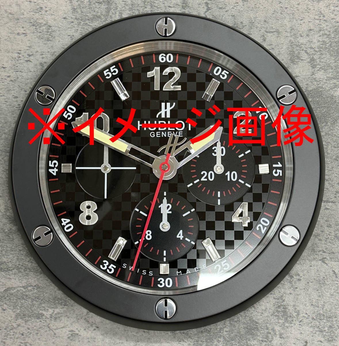 非売品◆ウブロ　HUBLOT　ビッグバン　掛時計　販促用　壁掛け時計　黒×黒文字盤　クロノグラフ　最落価格なし