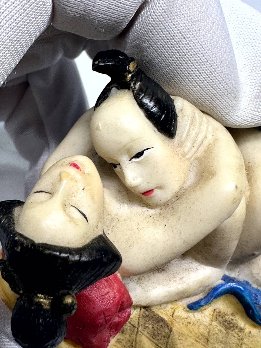 1925-4] 春画人形 アンティーク 置物 艶人形 日本人形 土人形 御所人形