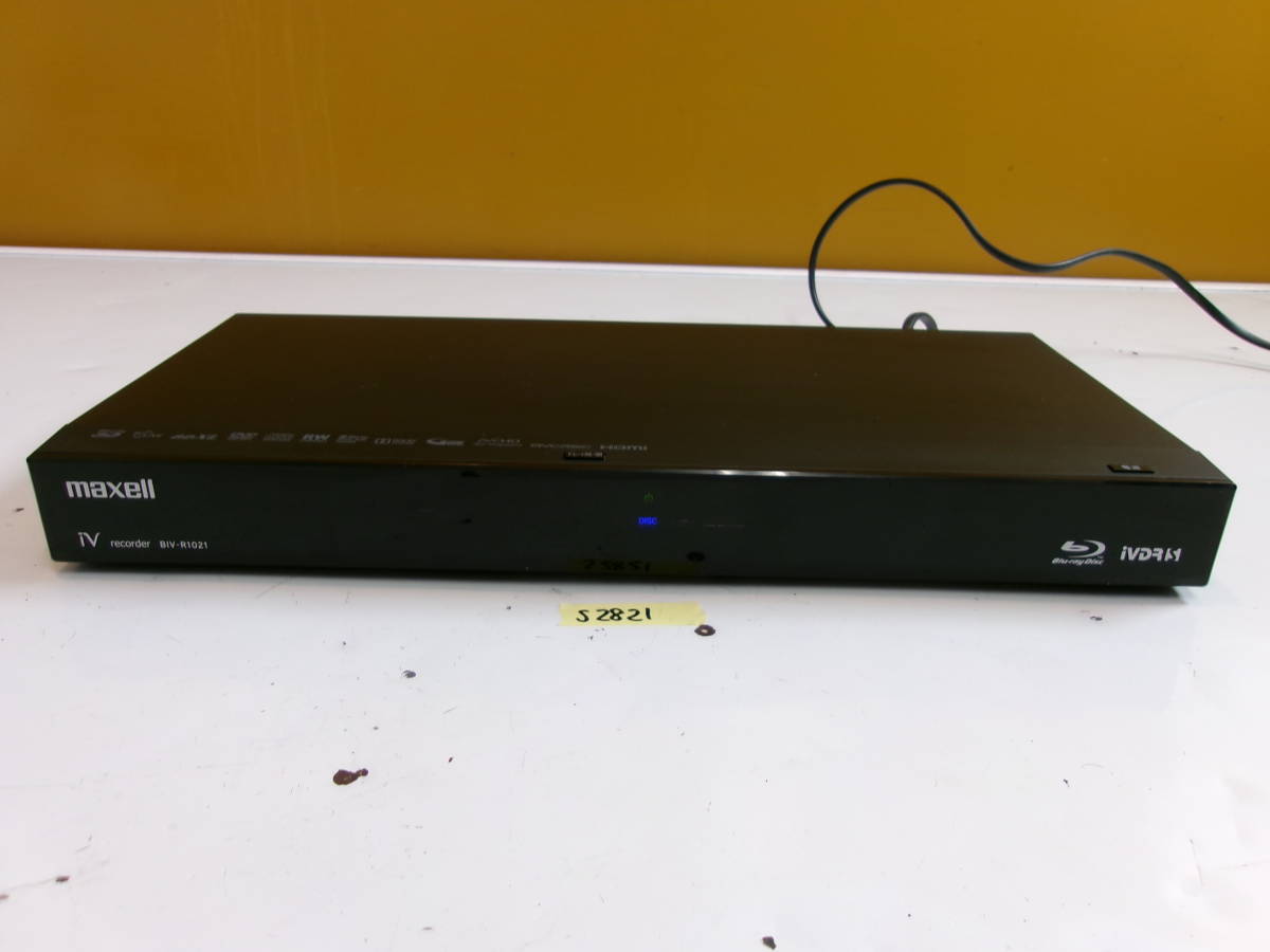 S-2821)MAXELL iV&ブルーレイレコーダー BIV-R1021 C 通電確認のみ