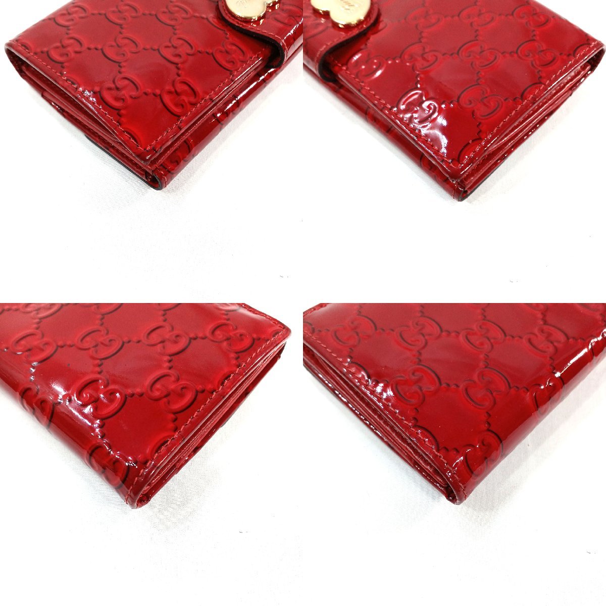 グッチ ラブリーハート 長財布 GUCCI Wホック グッチシマ シマ 茶訳 