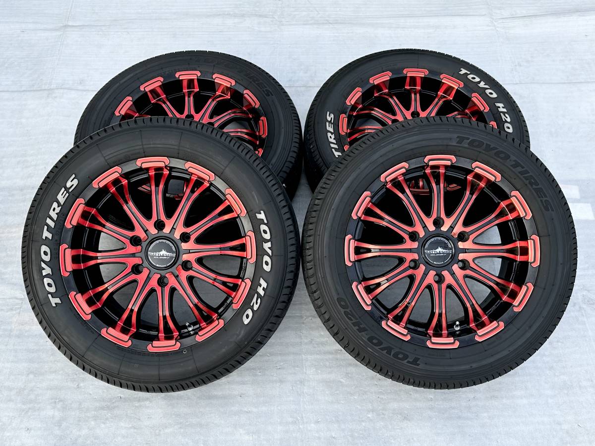 ☆良品 送料込☆632 ロクサーニ バトルシップ タイヤ ホイール (レッド 