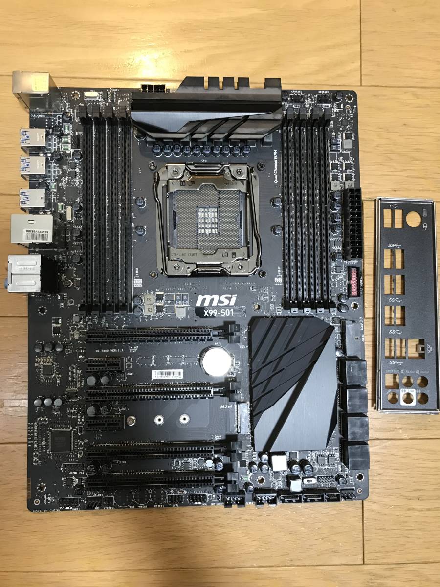 MSI X99-S01 マザーボード 本体 I/Oパネル付　動作確認済み MSI X99-S01 ATXマザーボード 起動確認済 MSI X99-S01 ATXマザーボード