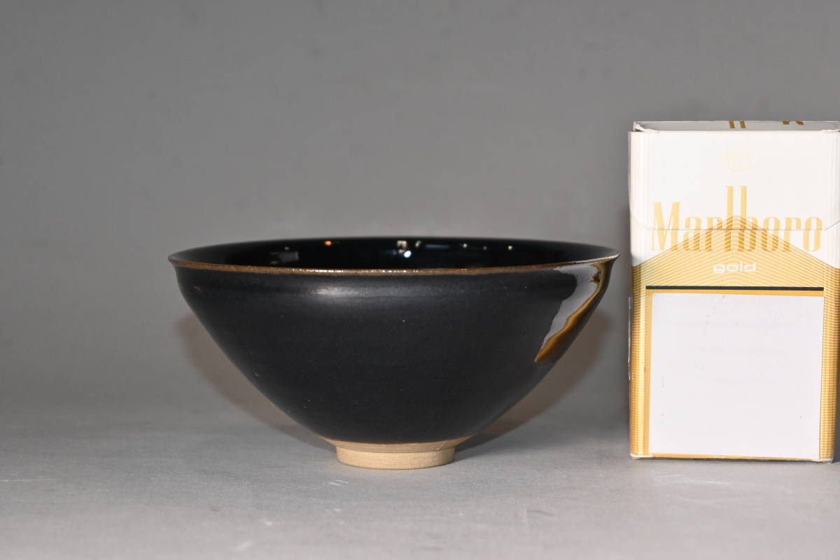 高取焼□十二代 高取八仙 作□ 梅花文 天目茶碗 箱無