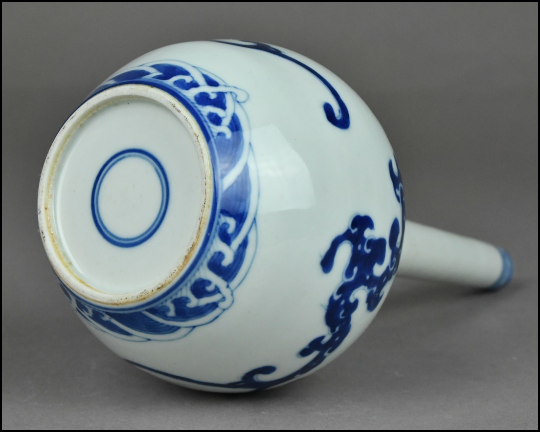☆中国美術 染付 青花 鶴首花瓶 一輪挿し 花入 古美術品 【公式通販】