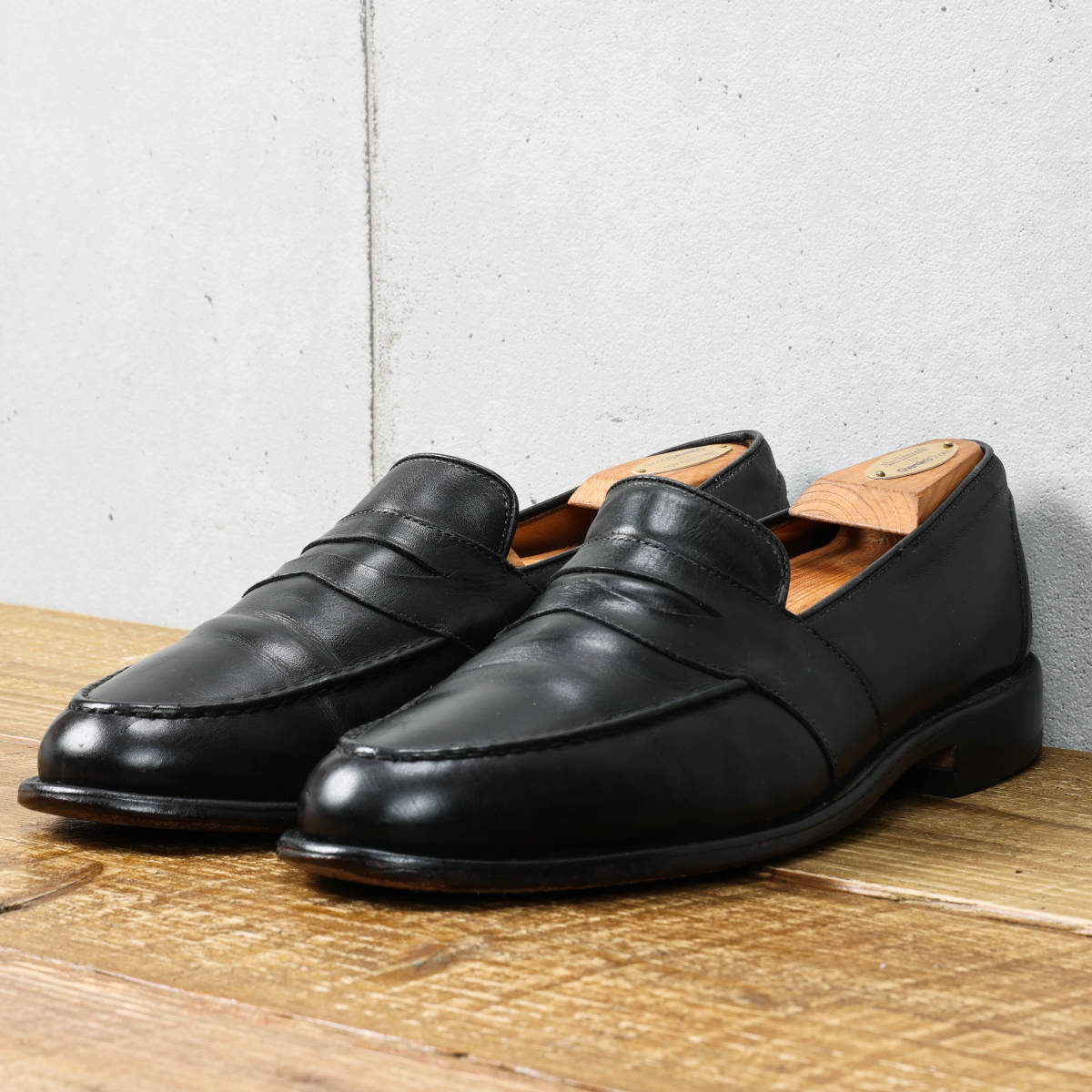 未使用品【サントーニ】本物 Santoni 靴 26cm 茶 コインローファー 