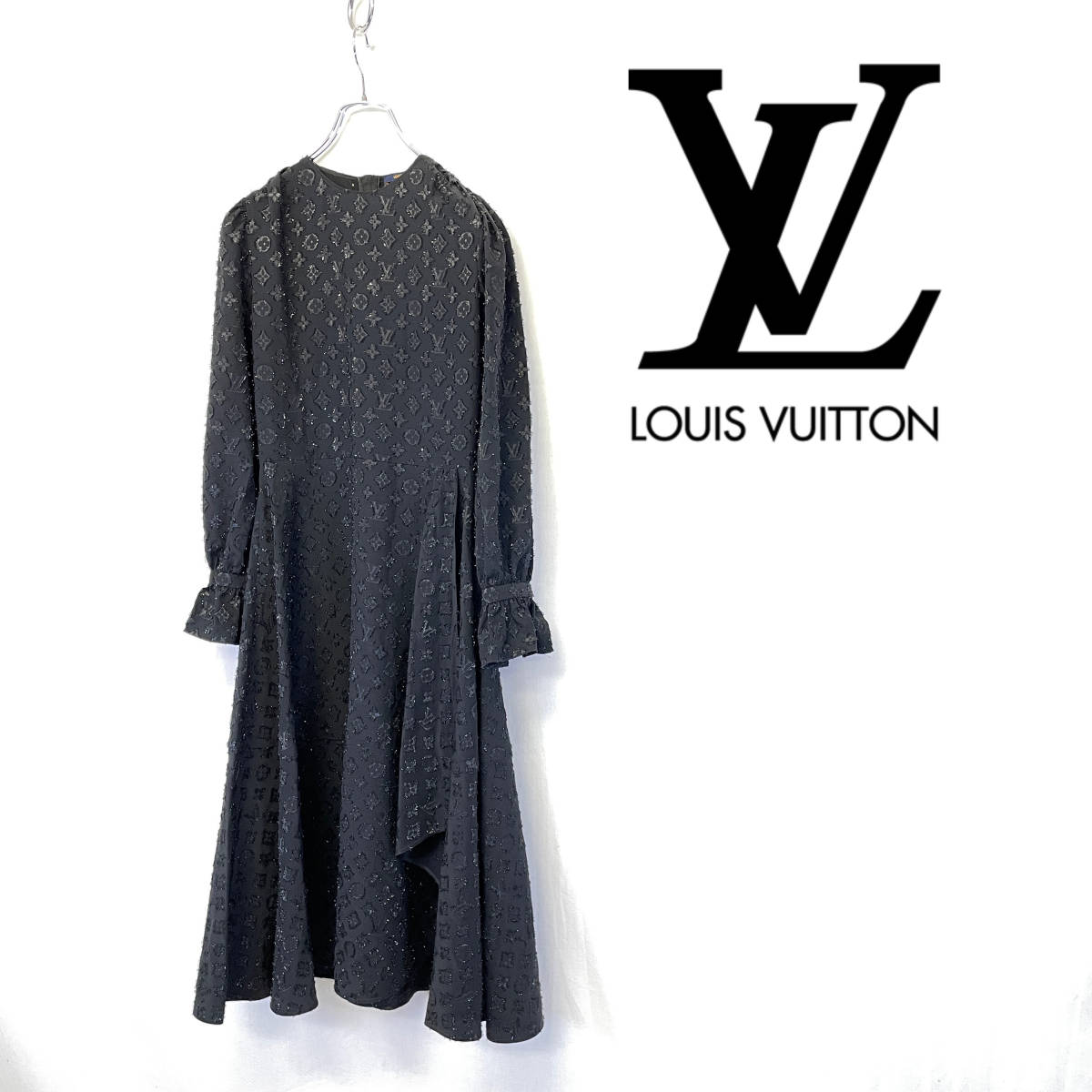 2022SS LOUIS VUITTON ルイヴィトン モノグラム ビジューボタン シルク
