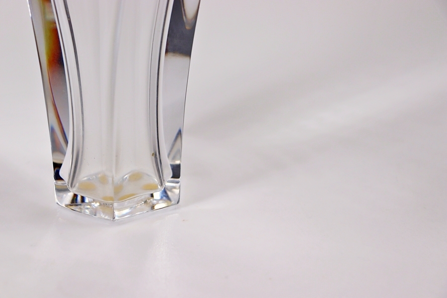 Baccarat バカラ ギンコ フラワーベース 扇面形 花瓶 クリスタル g092