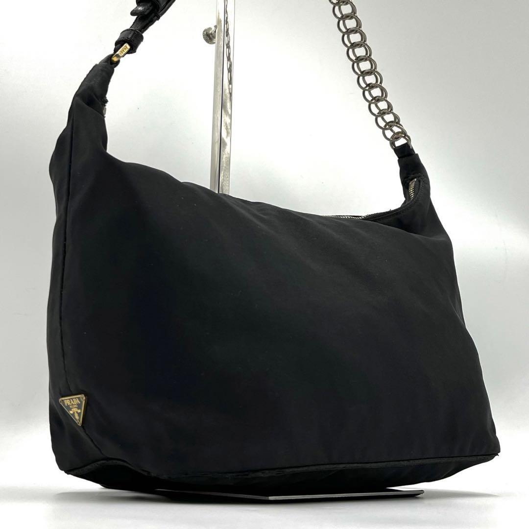 綺麗　プラダ アクセサリー ポーチ ミニバッグ　ワンショルダー プラダ アクセサリーポーチ PRADA ミニバッグ MV633 シルバー金具