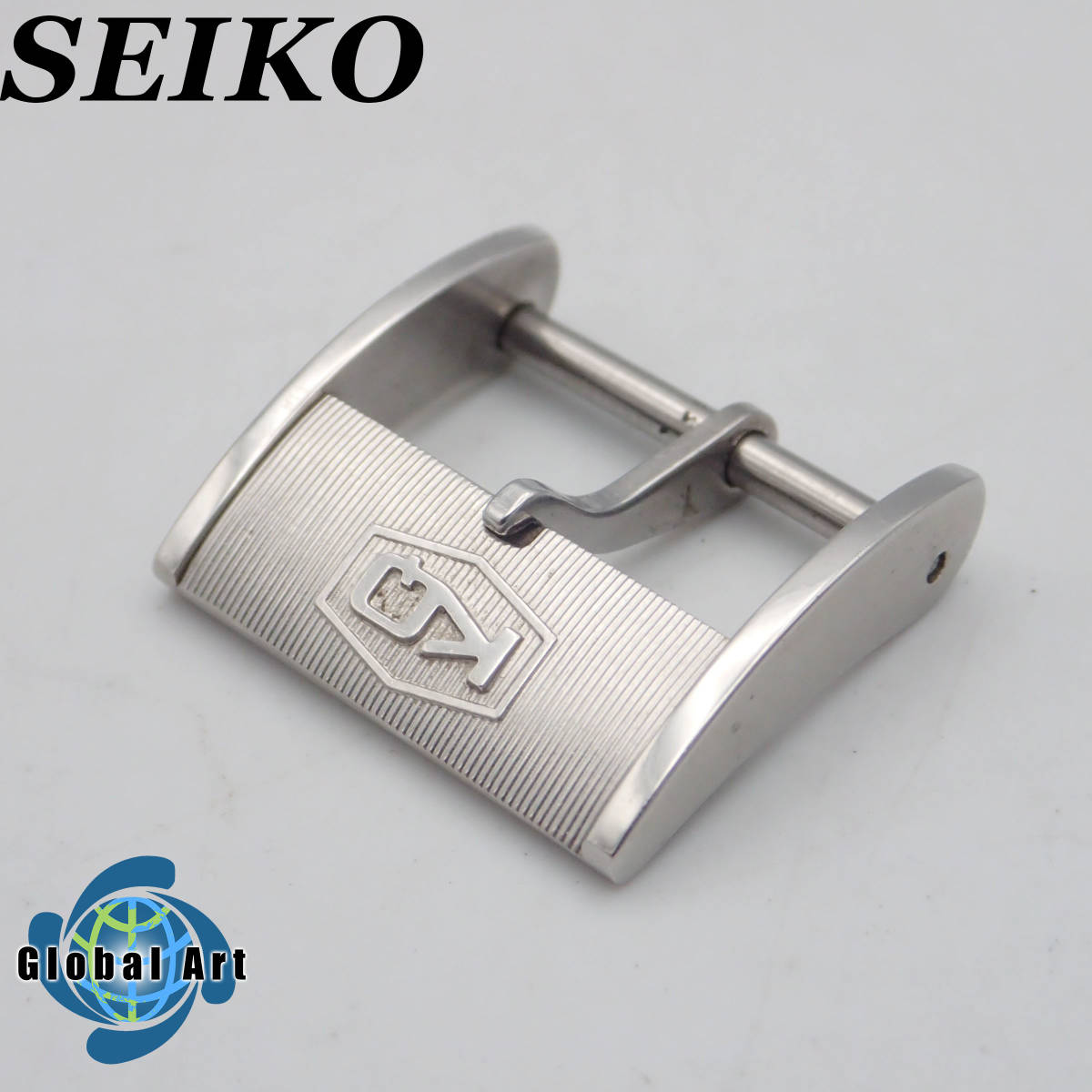 う10340/SEIKO セイコー/KQ キングクオーツ/腕時計用/尾錠のみ/純正/幅 約15㎜/シルバー