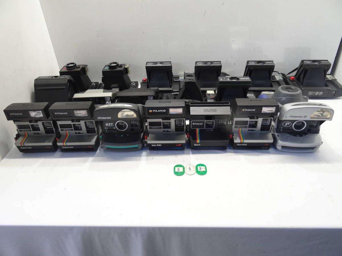 Z552D Polaroid 19台 Polaroid supercolor635/Sun635QS/Suｎ630LMP/フォトラマ800ＡＦ/instax200ワイド 他 ジャンク まとめ売り　