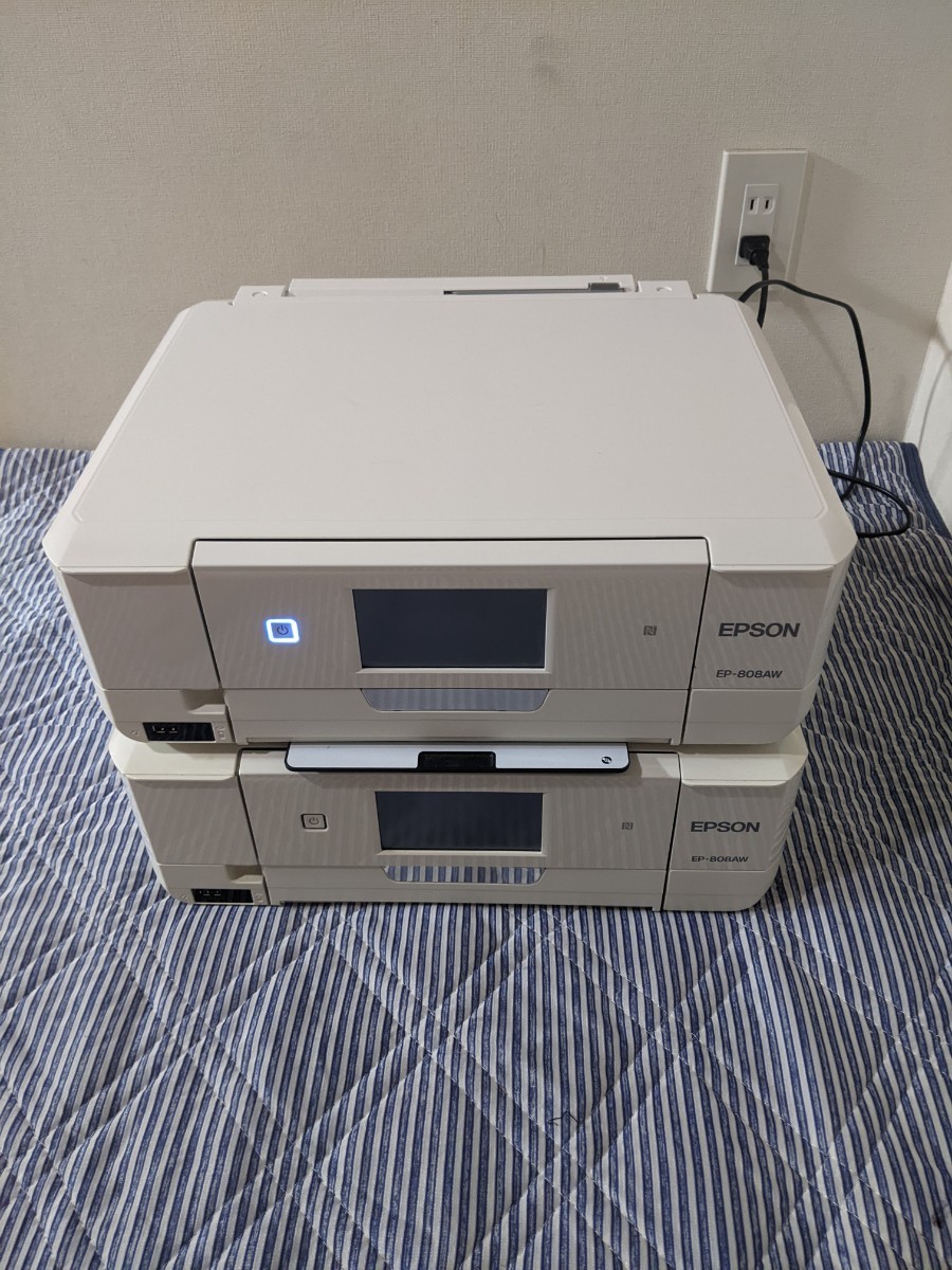 ジャンクEPSON エプソンEP-808AW プリンター ホワイト 通電 EPSON