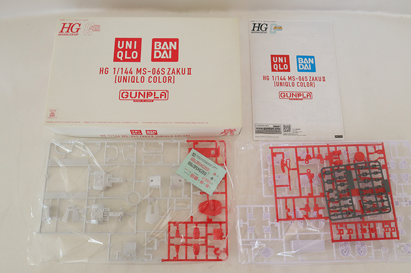 1円スタート 未組立 HG 1/144 RX-78-2 ガンダム MS-06S ザクⅡ ユニクロカラー 2点 まとめ売り GUNDAM ZAKUⅡ 取扱説明書欠品あり_8