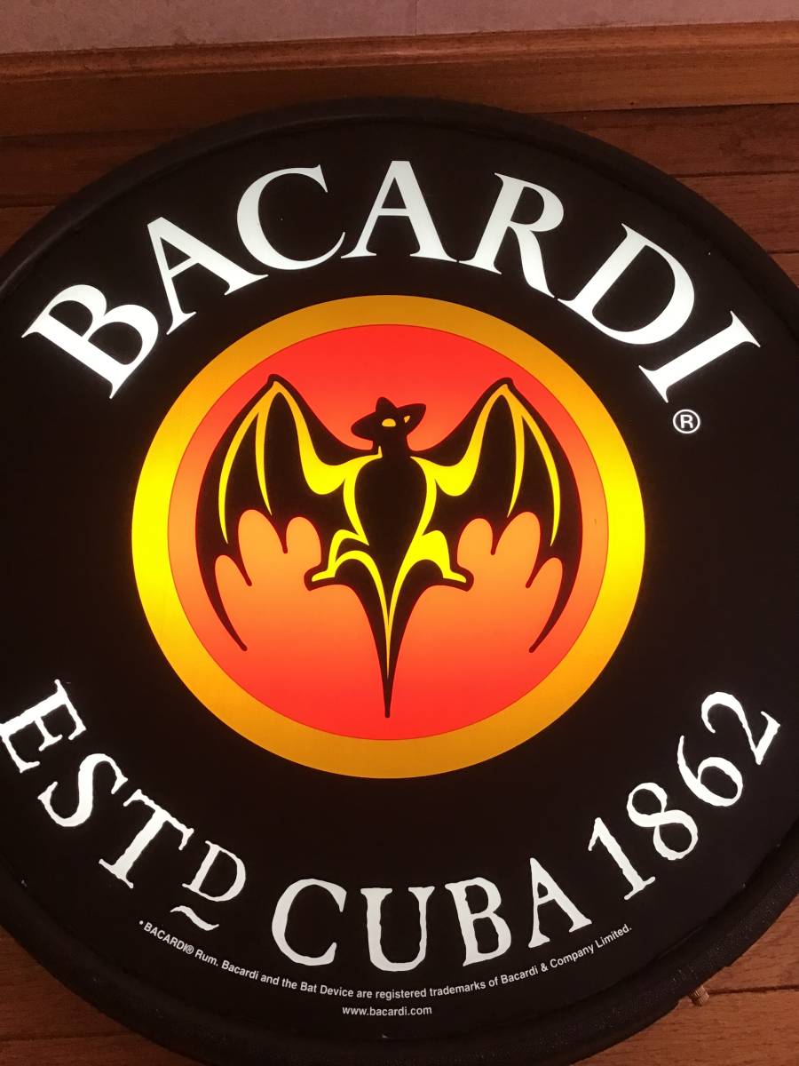大型 バカルディ ネオン サイン ビンテージ 電飾 丸型 看板 モヒート